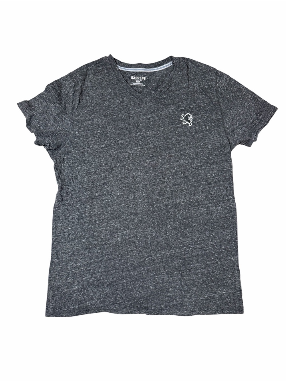Express Men's Gray V-Neck T-Shirt 100% Cotton Size Medium